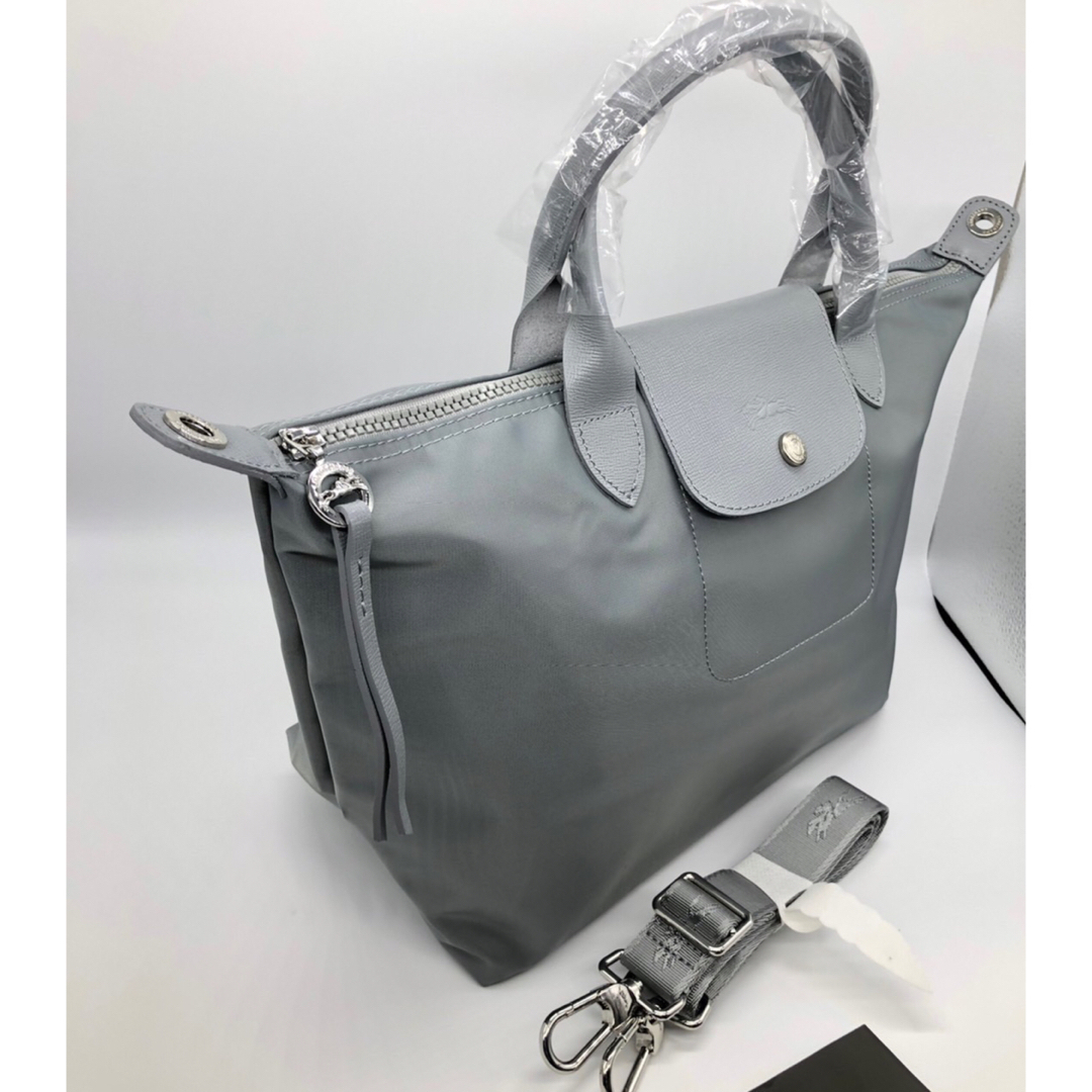 【新品】LONGCHAMP プリアージュ・ネオ M 3way ライトグレー