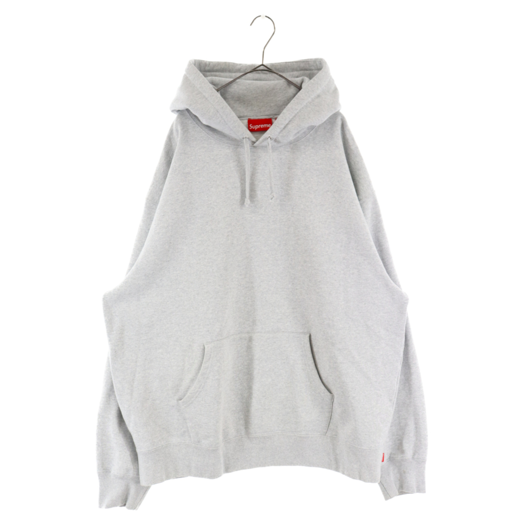 SUPREME シュプリーム 22AW Satin Applique Hooded Sweatshirt サテンアップリケ バックロゴ  フーデットスウェットシャツ プルオーバーパーカー グレー | フリマアプリ ラクマ