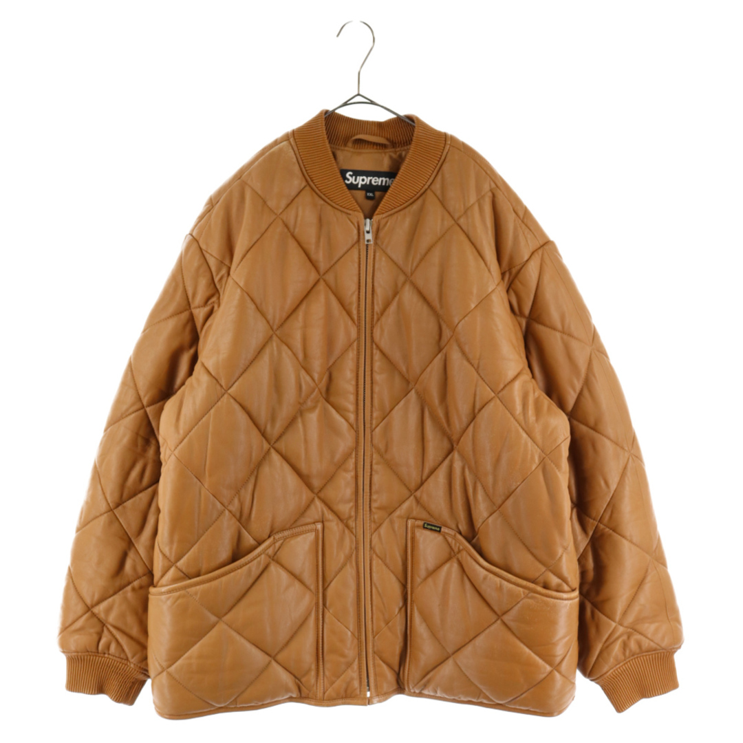 SUPREME シュプリーム 22AW Quilted Leather Work Jacket キルティング レザー ワーク ジャケット キャメル/ブラウン