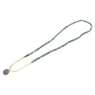 VISVIM ヴィスヴィム turquoise necklace ターコイズ  ロゴメダル ビーズ ネックレス ブルー