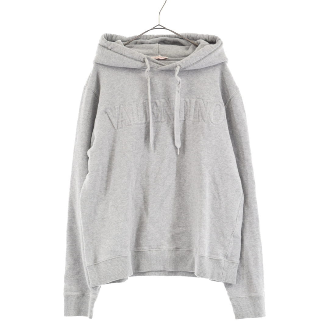 VALENTINO ヴァレンチノ 22SS LOGO COTTON HOODIE XV3MF21D84D ロゴ プルオーバーパーカー フーディー グレー