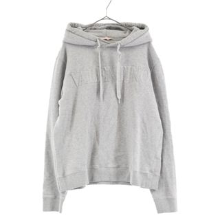 ヴァレンティノ(VALENTINO)のVALENTINO ヴァレンチノ 22SS LOGO COTTON HOODIE XV3MF21D84D ロゴ プルオーバーパーカー フーディー グレー(パーカー)