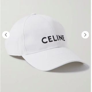 セリーヌ(celine)のCELINE ベースボールキャップ / コットン ホワイト(キャップ)