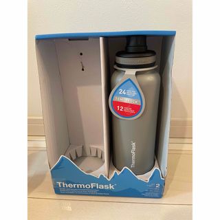 ThermoFlask サーモフラスク　ステンレス製　魔法瓶　グレー(水筒)