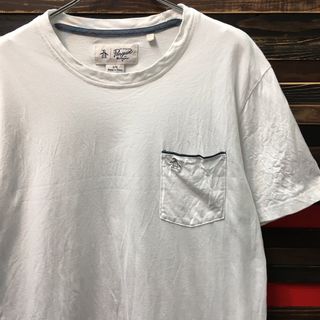 マンシングウェア(Munsingwear)の【人気】マンシングウェア penguin Tシャツ L 白 ポケT ゴルフ(Tシャツ/カットソー(半袖/袖なし))