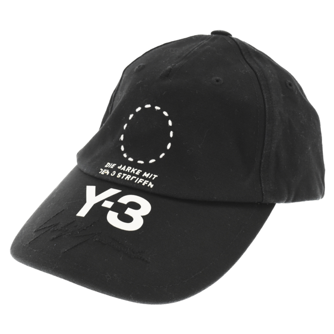 Y-3 ワイスリー LOGO BASEBALL CAP ロゴ刺繍 ベースボールキャップ 帽子 ブラック