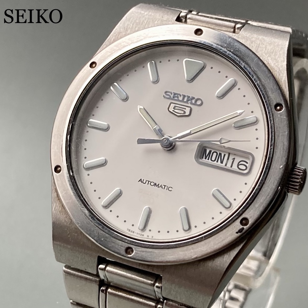 動作品】セイコー SEIKO 5 ファイブ 腕時計 自動巻き 男性 デイデイト