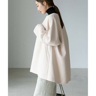 ★美品★NOBLE トリプルクロスCネックショートコート  36