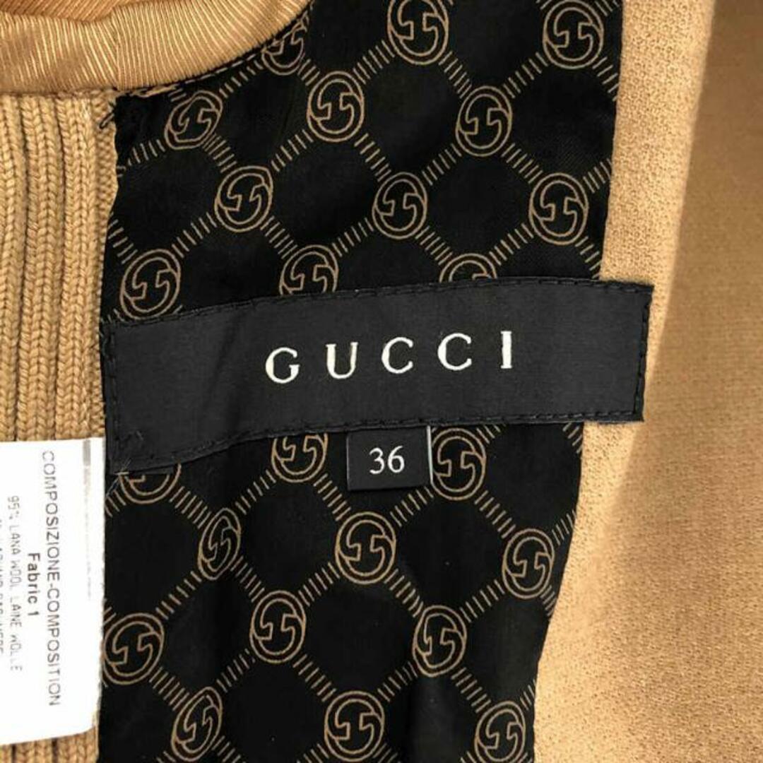 Gucci(グッチ)のGUCCI / グッチ | カシミヤブレンド ニットスリーブ 2Bテーラードジャケット | 36 | ベージュ | レディース レディースのジャケット/アウター(その他)の商品写真