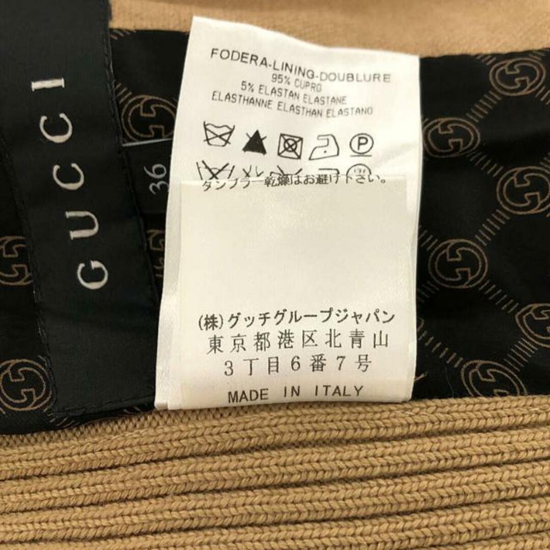 Gucci(グッチ)のGUCCI / グッチ | カシミヤブレンド ニットスリーブ 2Bテーラードジャケット | 36 | ベージュ | レディース レディースのジャケット/アウター(その他)の商品写真