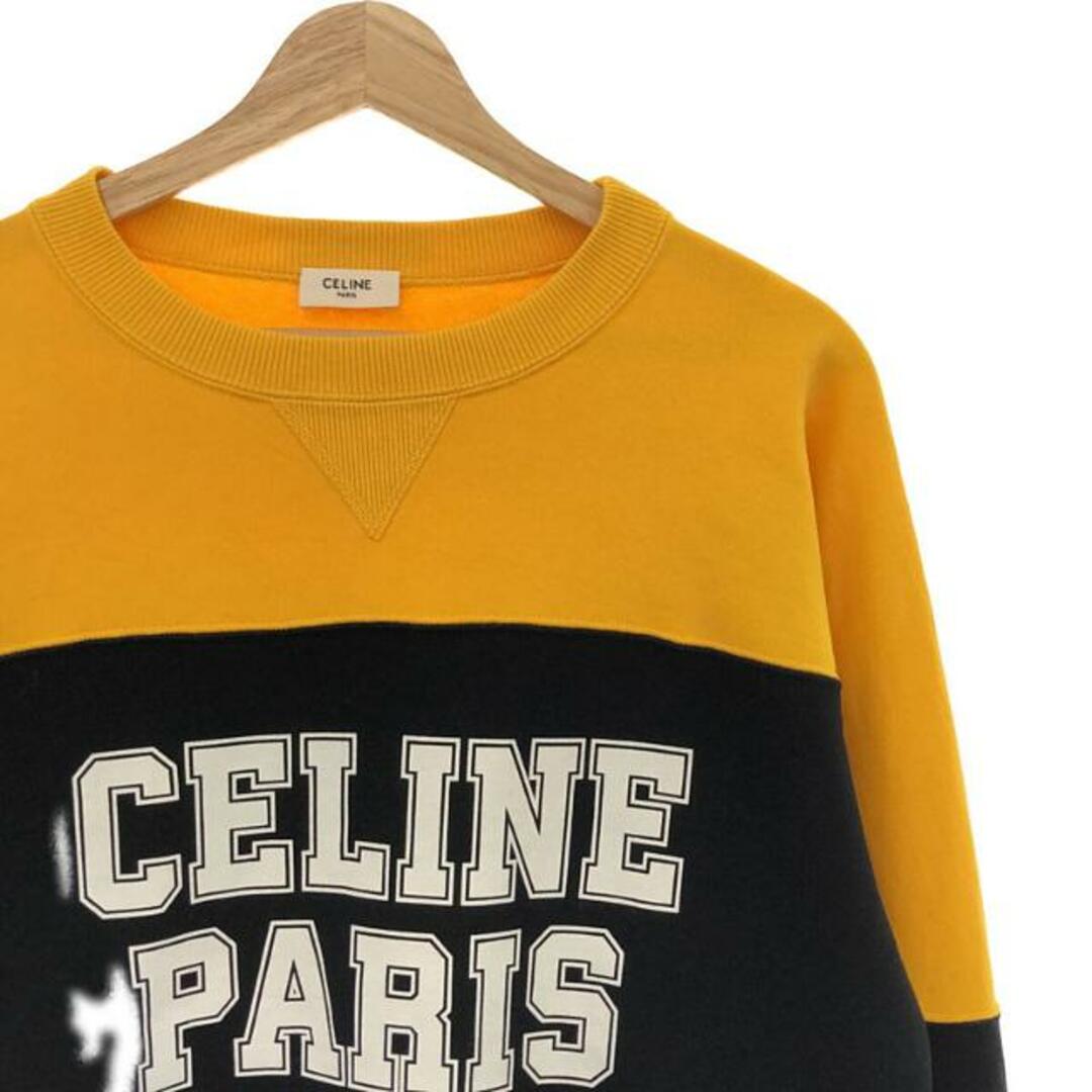 【美品】 CELINE / セリーヌ | 2023SS | オーバーサイズ ロゴプリント スウェット | M | イエロー / ブラック | メンズ 【美品】 CELINE / セリーヌ | 2023SS | オーバーサイズ ロゴプリント スウェット | M | イエロー / ブラック | メンズ