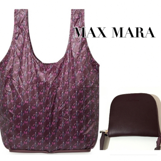 マックスマーラ(Max Mara)のMax Mara コンパクトなオシャレECO バッグ　バーガンディ(トートバッグ)
