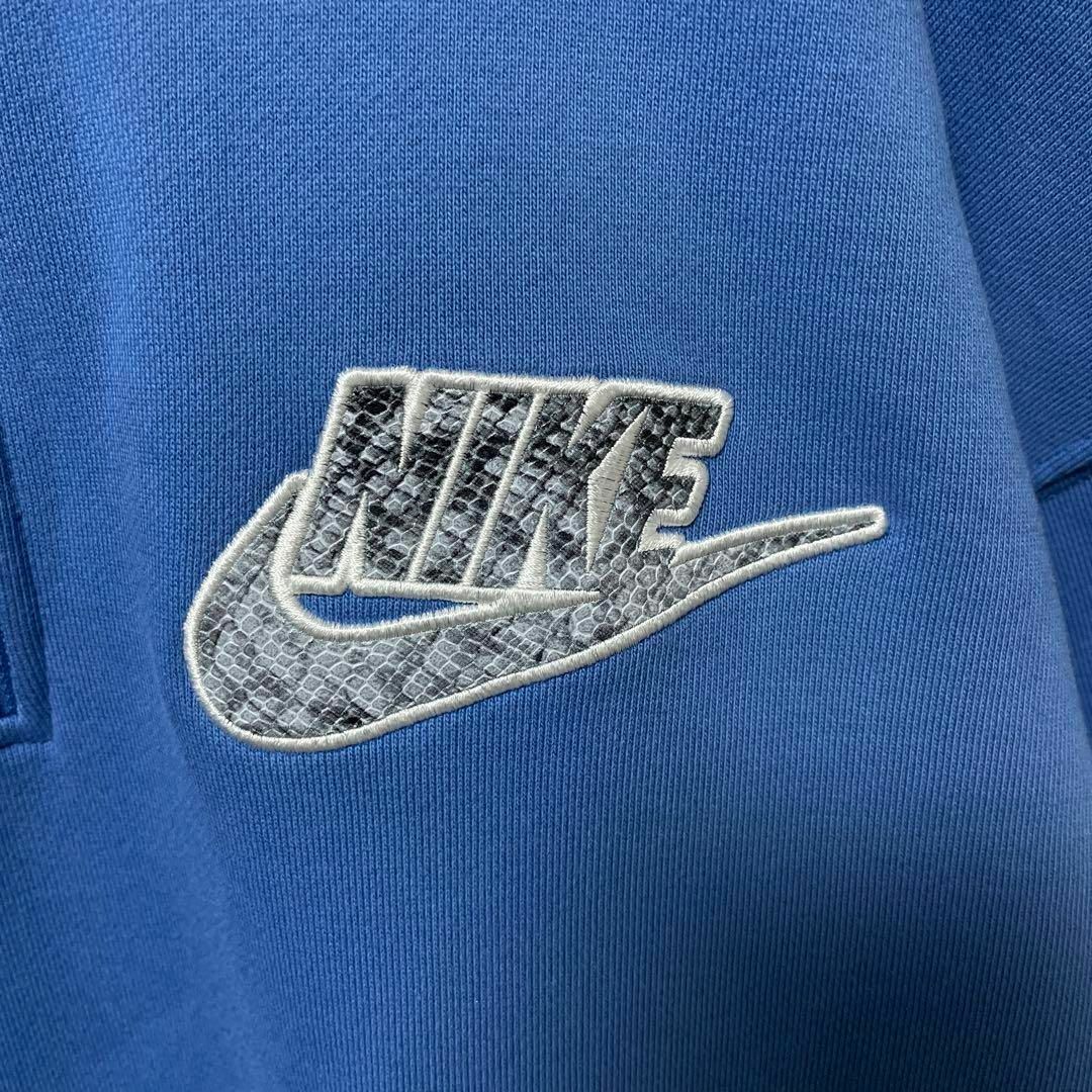 限定コラボシュプリーム×ナイキ刺繍ロゴハーフジップパーカー 入手困難