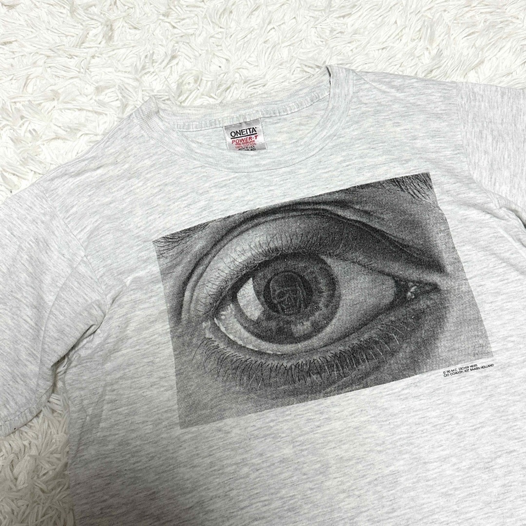 M.C. Escher(エムシーエッシャー)の90s Art T M.C. Escher エッシャー スカルEYE Tシャツ メンズのトップス(Tシャツ/カットソー(半袖/袖なし))の商品写真
