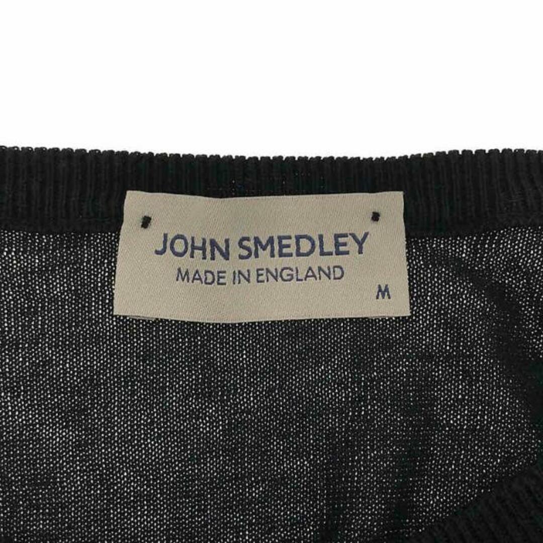 JOHN SMEDLEY / ジョンスメドレー | シーアイランドコットン ニット ヘンリーネック Tシャツ | M | ブラック | メンズ