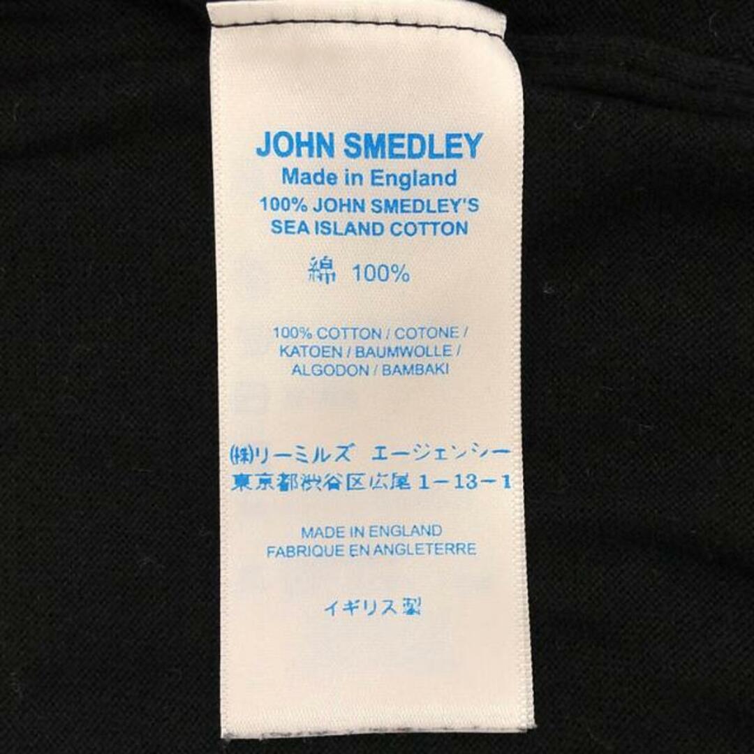 JOHN SMEDLEY(ジョンスメドレー)のJOHN SMEDLEY / ジョンスメドレー | シーアイランドコットン ニット ヘンリーネック Tシャツ | M | ブラック | メンズ メンズのトップス(Tシャツ/カットソー(半袖/袖なし))の商品写真