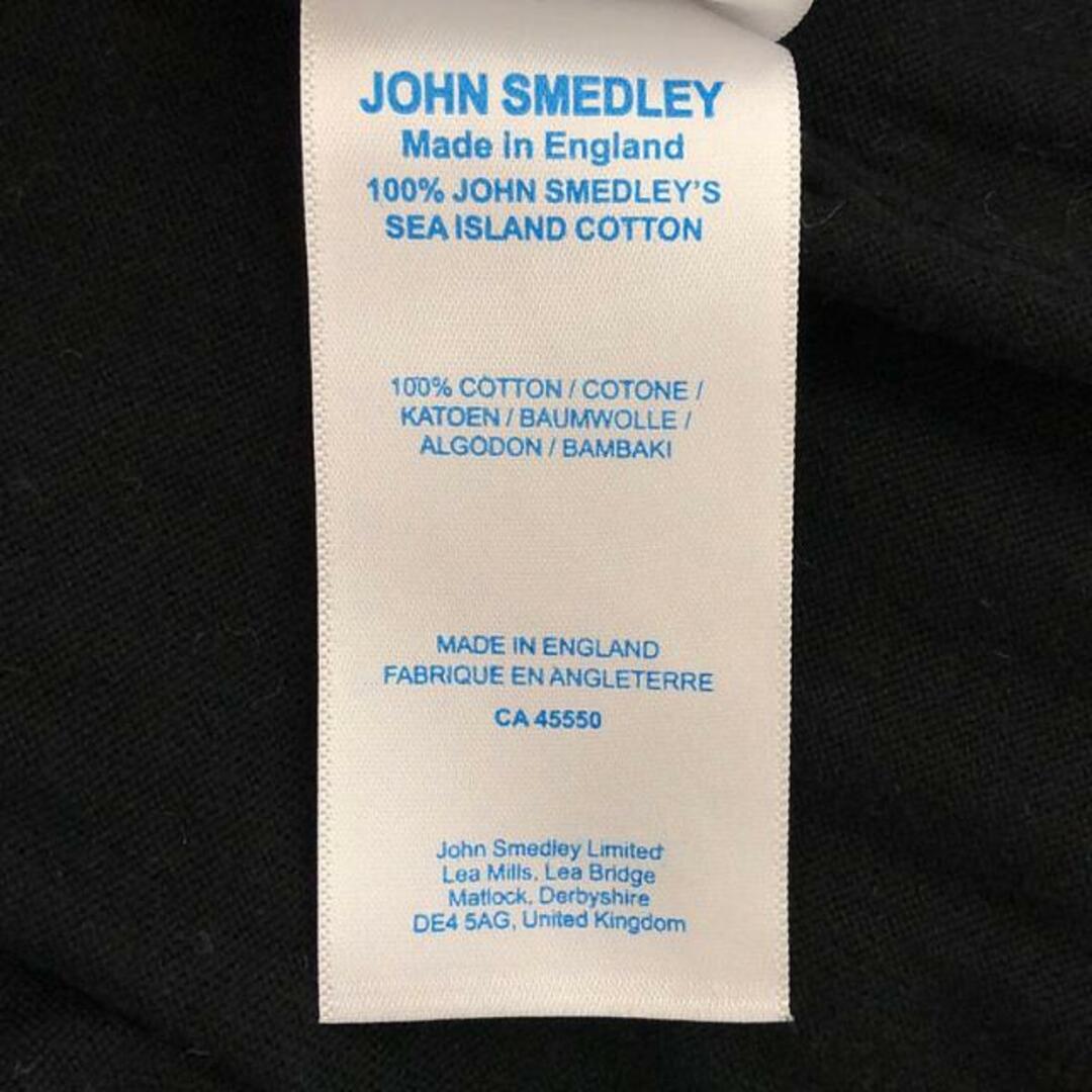 JOHN SMEDLEY(ジョンスメドレー)のJOHN SMEDLEY / ジョンスメドレー | シーアイランドコットン ニット ヘンリーネック Tシャツ | M | ブラック | メンズ メンズのトップス(Tシャツ/カットソー(半袖/袖なし))の商品写真