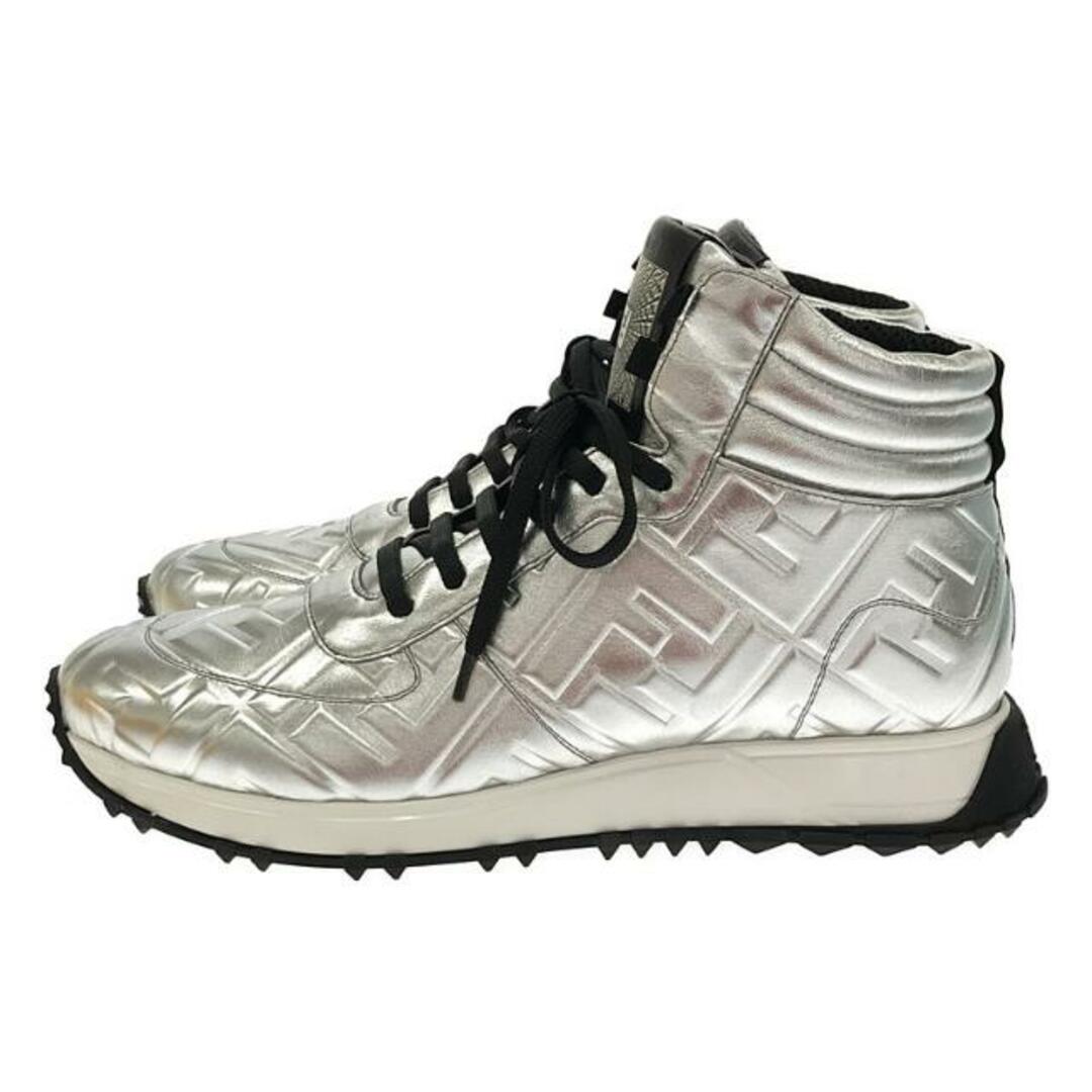 【新品】 FENDI / フェンディ | × NICKI MINAJ ニッキーミナージュコラボ ズッカ柄 ハイカットスニーカー | 6 | シルバー | レディース 【新品】 FENDI / フェンディ | × NICKI MINAJ ニッキーミナージュコラボ ズッカ柄 ハイカットスニーカー | 6 | シルバー | レディース