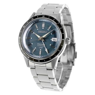 セイコー(SEIKO)の【新品】セイコー SEIKO PRESAGE 腕時計 メンズ SARY229 プレザージュ ベーシックライン 自動巻き メタリックグレーxシルバー アナログ表示(腕時計(アナログ))