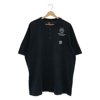 カーハート(carhartt)のcarhartt / カーハート | ビッグシルエット ヘンリーネック  ポケットTシャツ | L | ネイビー | メンズ(Tシャツ/カットソー(半袖/袖なし))