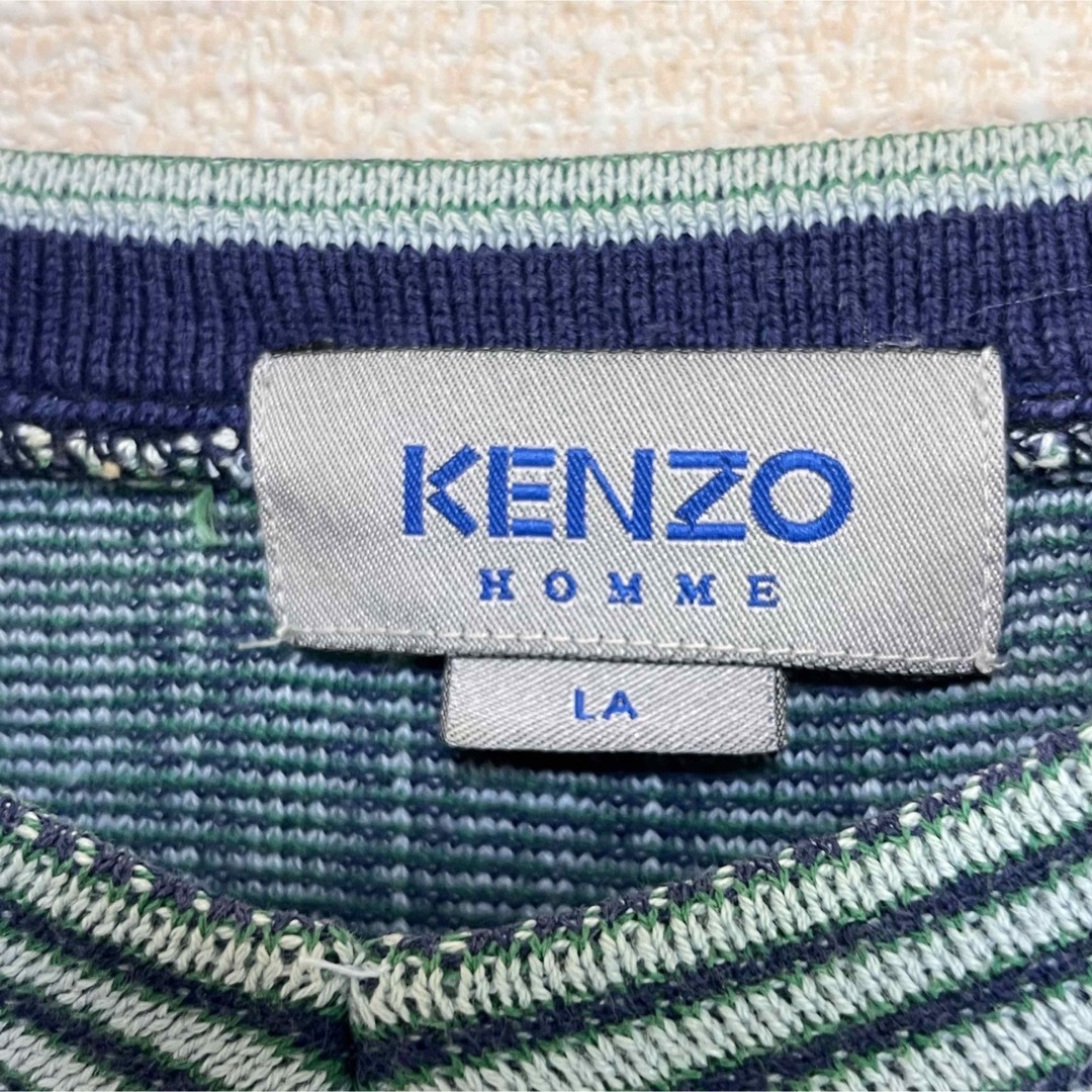 KENZO ケンゾー 柄ニット セーター グリーン系 ゆるだぼ L 90s