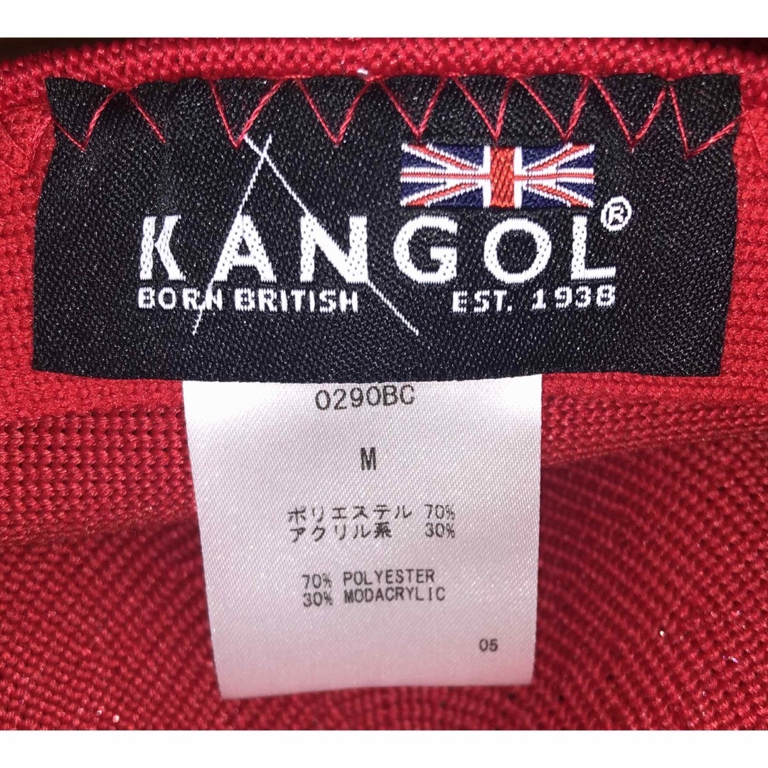 KANGOL(カンゴール)のM 美品 KANGOL ハンチングキャップ レッド 赤 カンゴール ベレー帽 Ｍ メンズの帽子(ハンチング/ベレー帽)の商品写真