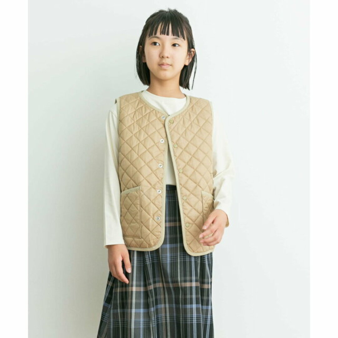 URBAN RESEARCH DOORS(アーバンリサーチドアーズ)の【BEG×IVO】リバーシブルキルトベスト(KIDS) キッズ/ベビー/マタニティのキッズ服女の子用(90cm~)(ジャケット/上着)の商品写真