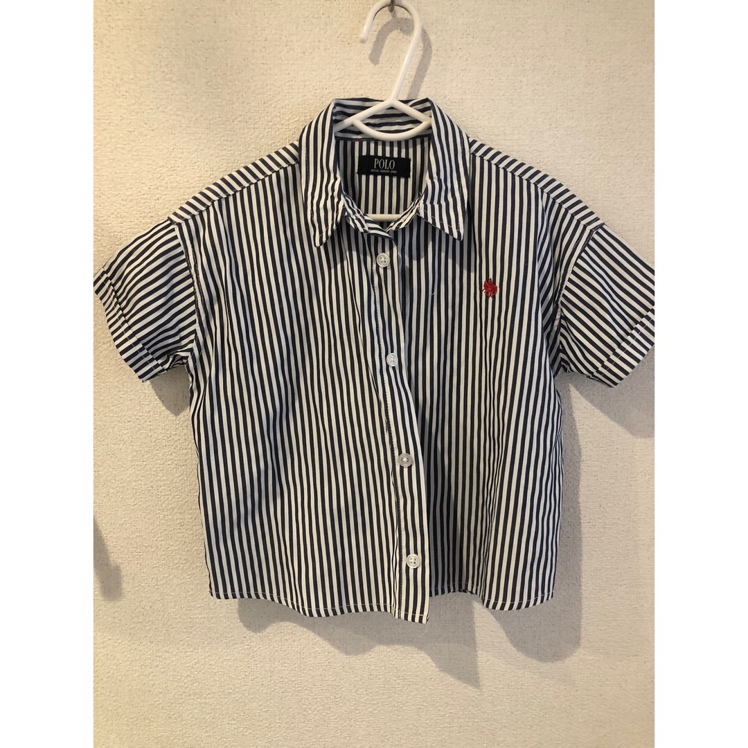 POLO ストライプシャツ　100cm キッズ/ベビー/マタニティのキッズ服男の子用(90cm~)(Tシャツ/カットソー)の商品写真