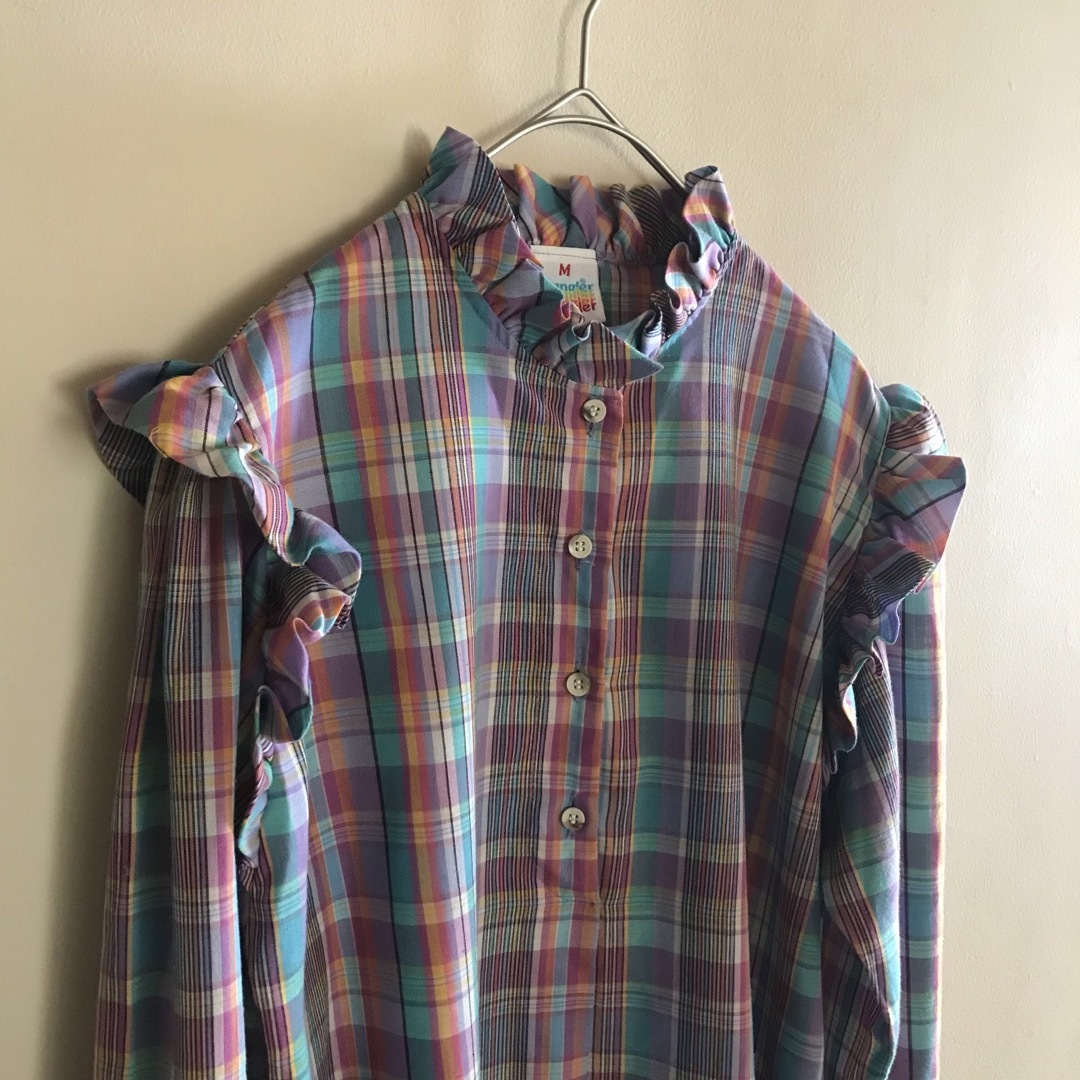 【美品】Wrangler ヴィンテージ チェック シャツ フリル 70s〜80s | フリマアプリ ラクマ