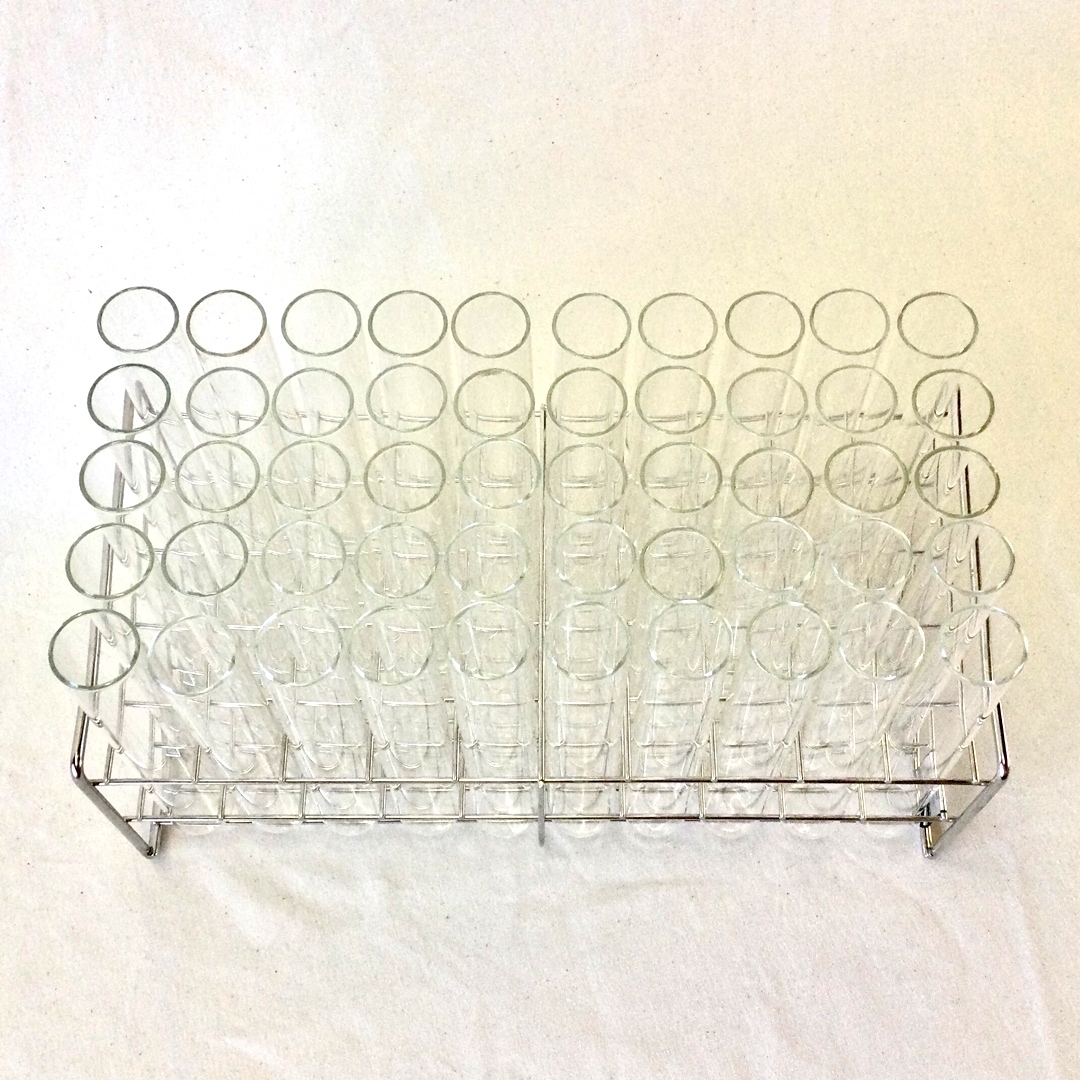 平底試験管 50本 ステンレス製 試験管立て 植物培養 実験 フラワーベース