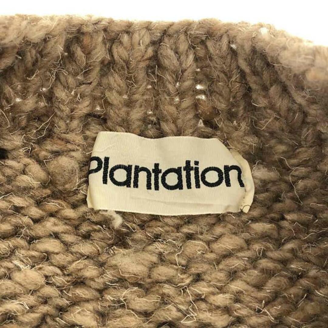 Plantation / プランテーション | ISSEY MIYAKE 1990s～ ビッグシルエット パネル ウールニットプルオーバー | ー |  ベージュ/グレー | レディース