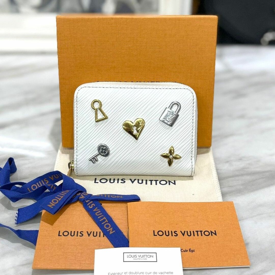 ルイヴィトン ジッピーコインパース ラブロック 白 エピ 美品