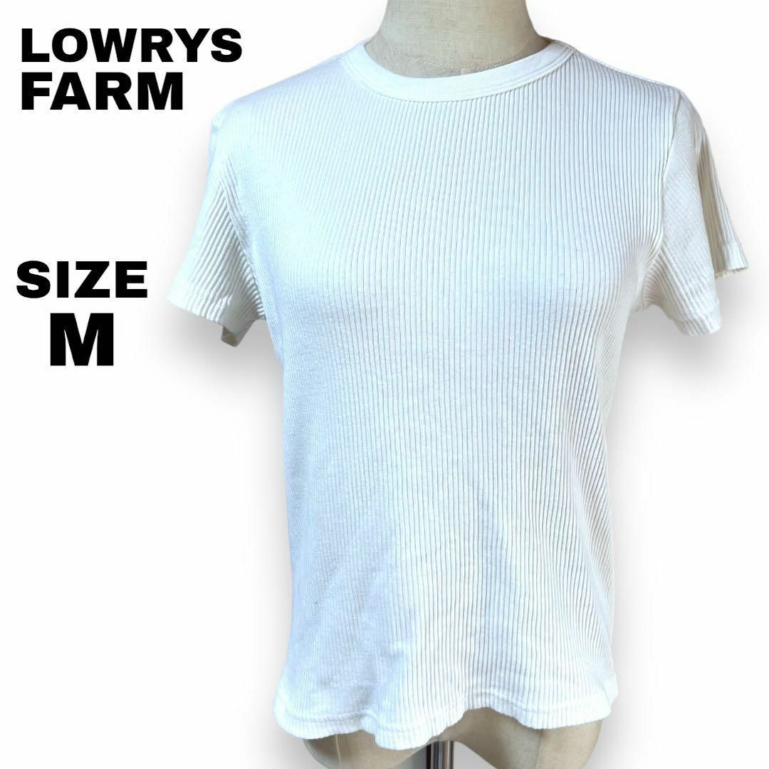 LOWRYS FARM(ローリーズファーム)のローリーズファーム 美品 半袖Tシャツ ホワイト M トップス 白 スタンダード レディースのトップス(Tシャツ(半袖/袖なし))の商品写真