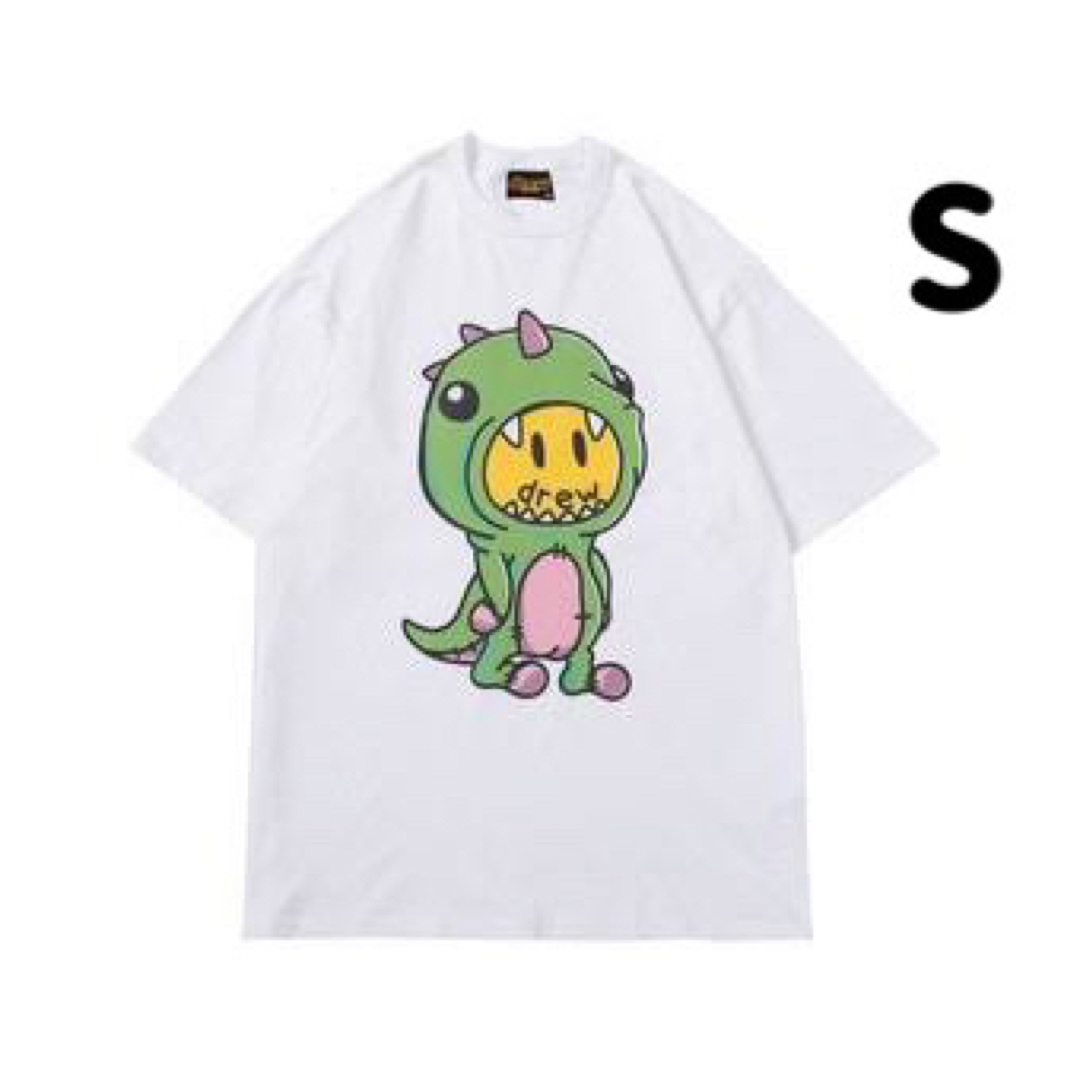 Drew house ドリューハウス Dino 恐竜 Tシャツ S 白 メンズのトップス(Tシャツ/カットソー(半袖/袖なし))の商品写真