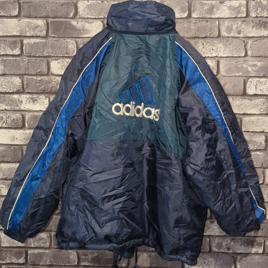 【美品】adidas アディダス　トレフォイル　ビッグロゴ ナイロンジャケット