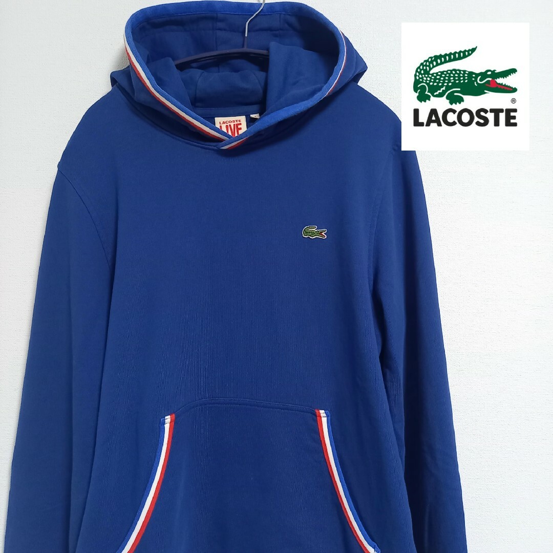 LACOSTEプルオーバーパーカー 美品 メンズLサイズ