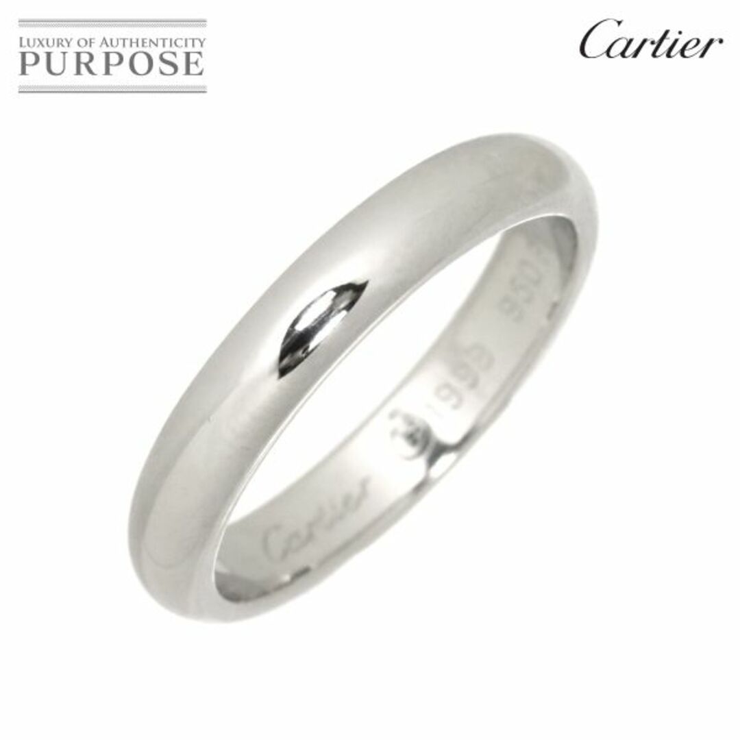 カルティエ Cartier 1895 クラシック #52 リング 幅3.5mm Pt プラチナ 指輪【証明書付き】VLP 90197392