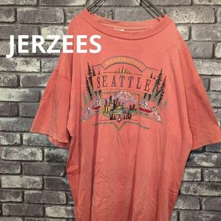 ジャージーズ(JERZEES)の希少ジャージーズ　90s古着　ビッグプリントtシャツXL 半袖　ビッグシルエット(Tシャツ/カットソー(半袖/袖なし))