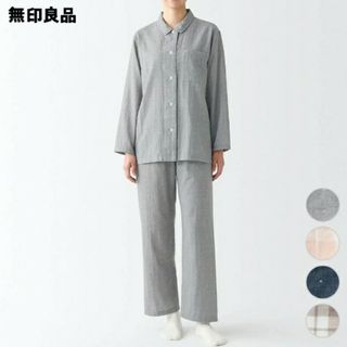 ムジルシリョウヒン(MUJI (無印良品))の●新品●   無印良品 脇に縫い目のない 二重ガーゼパジャマ／グレー柄／Ｌ(パジャマ)