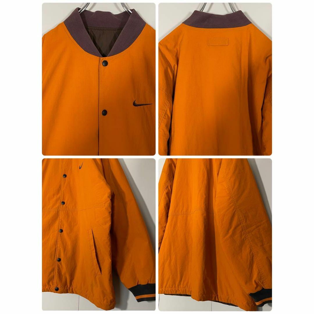 【XLサイズ】NIKE ナイキ ナイロンジャケット ジャージ ロゴ刺繍 オレンジ
