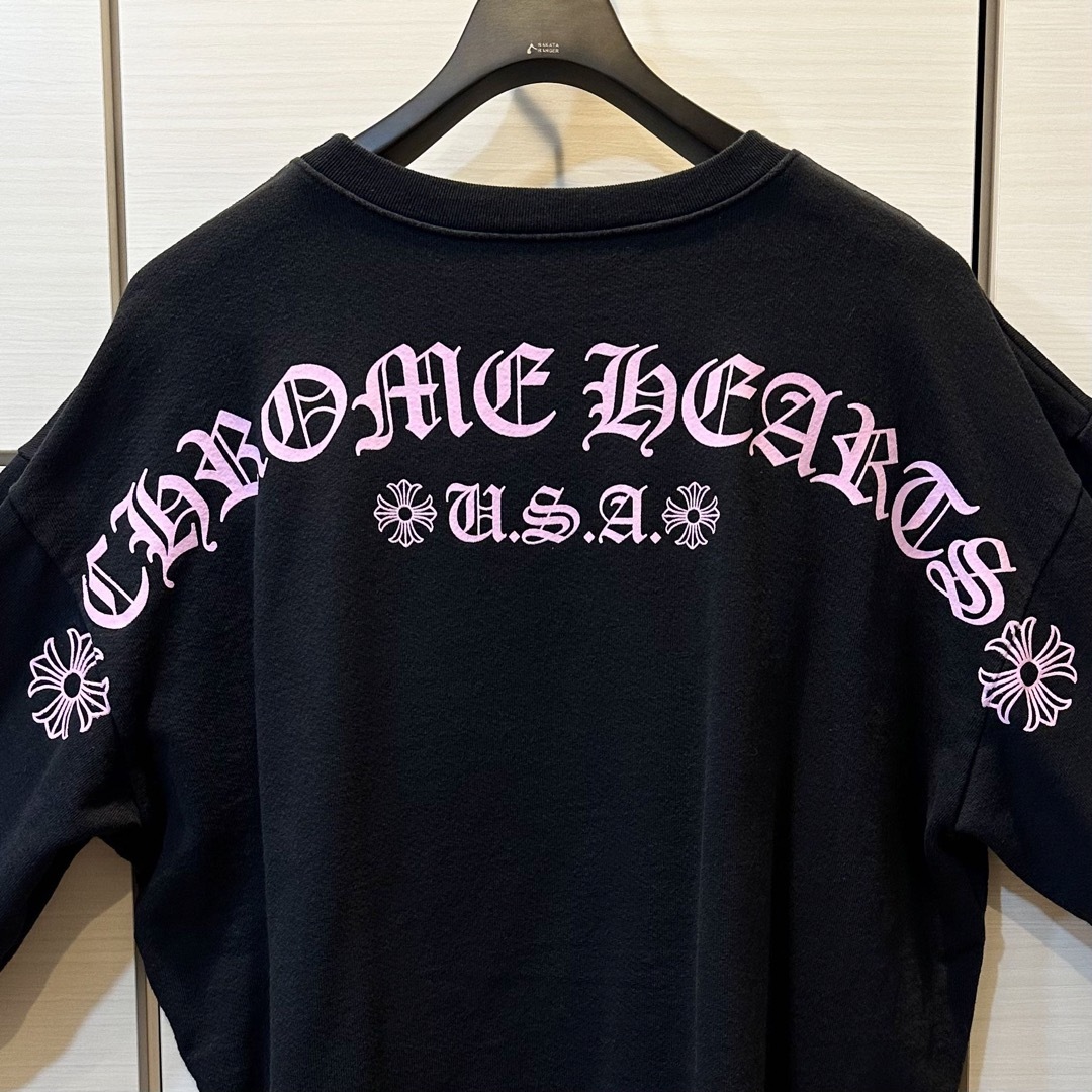 XL】 21AW クロムハーツ マッティボーイ ピンク アーチロゴ スウェット-