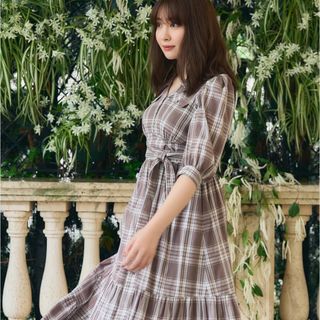 ハーリップトゥ(Her lip to)のherlipto Bergamo Plaid Tiered Long Dress(ロングワンピース/マキシワンピース)