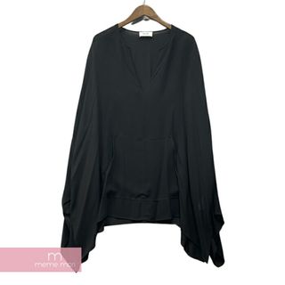 セリーヌ(celine)のCELINE 2022SS Caftan Tunic In Viscose Georgette 2C732243G セリーヌ ビスコースジョーゼットカフタンチュニック 長袖 レーヨンシャツ ブラック サイズ50【230905】【中古-A】【me04】(チュニック)