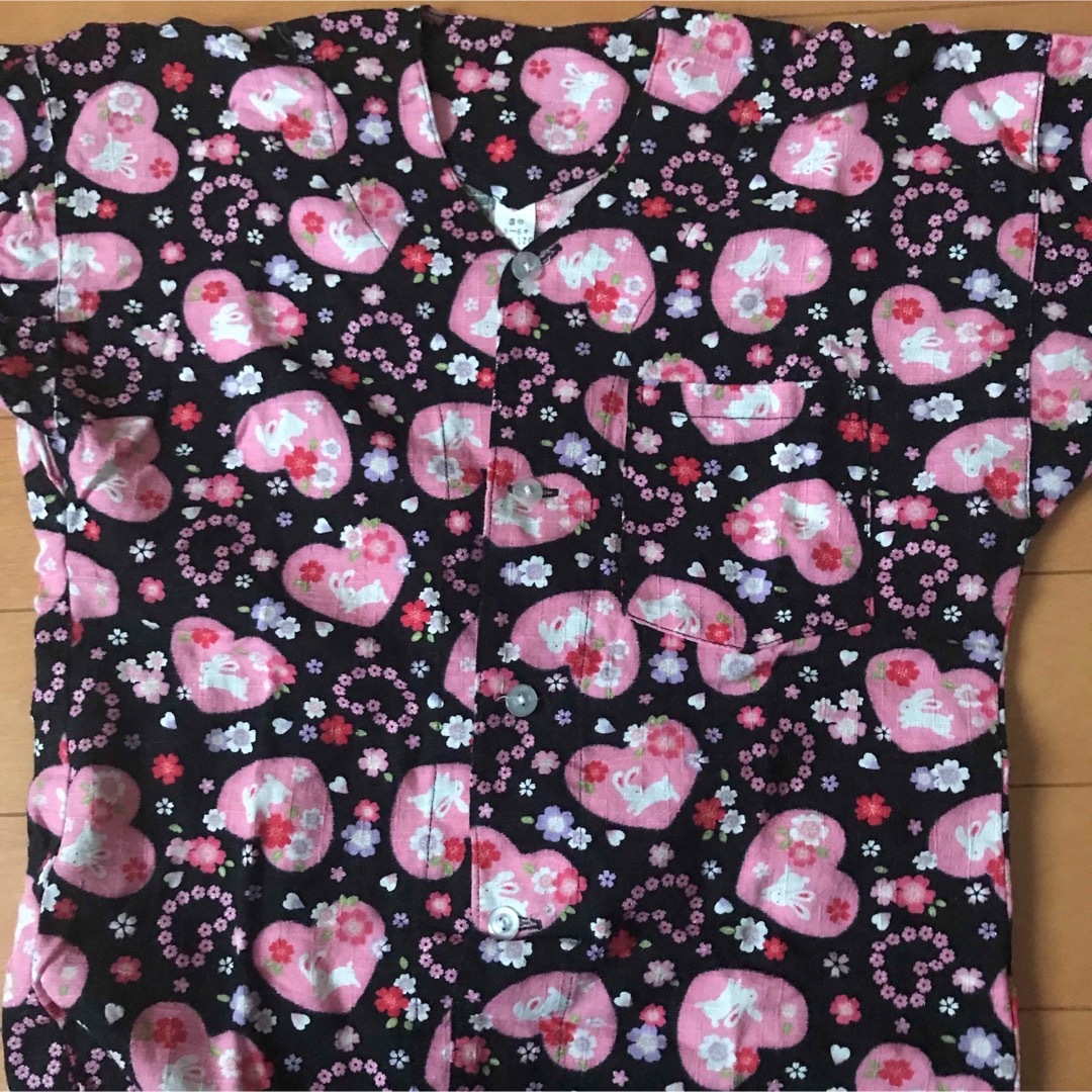 鯉口シャツ　ズボン　前掛け　セット　女の子 キッズ/ベビー/マタニティのキッズ服女の子用(90cm~)(甚平/浴衣)の商品写真