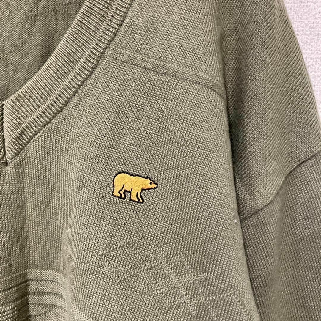 Golden Bear - ゴールデンベア ニット セーター グリーン 刺繍の通販