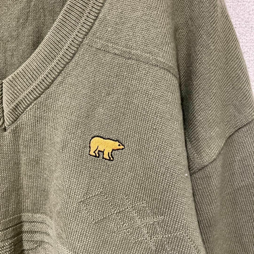 Golden Bear(ゴールデンベア)のゴールデンベア　ニット　セーター　グリーン　刺繍 メンズのトップス(ニット/セーター)の商品写真