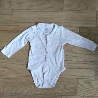 プチバトー(PETIT BATEAU)の【プチバトー】長袖ロンパース　12M(ロンパース)