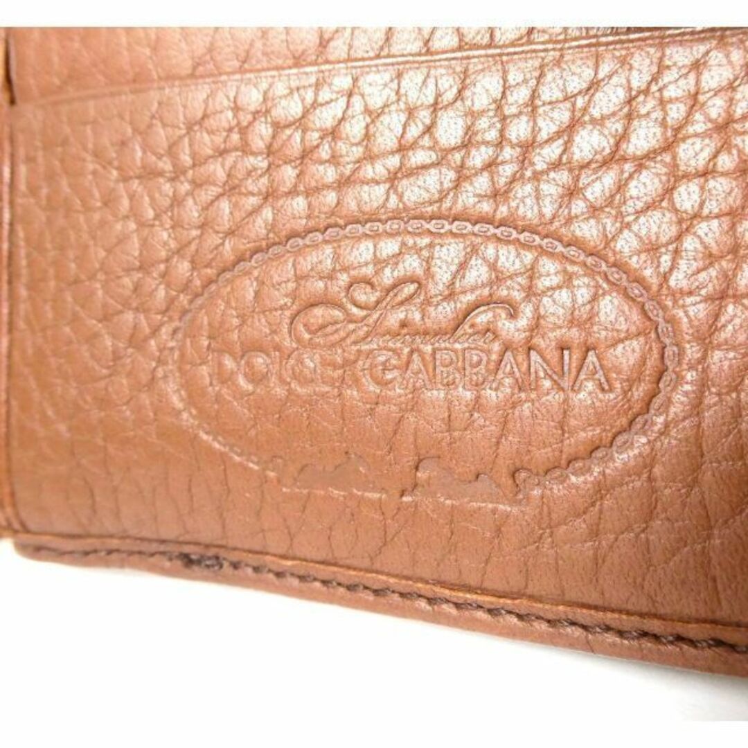 美品 Dolce&Gabbana ヒョウ柄 キャンバス×レザー 二つ折り 財布