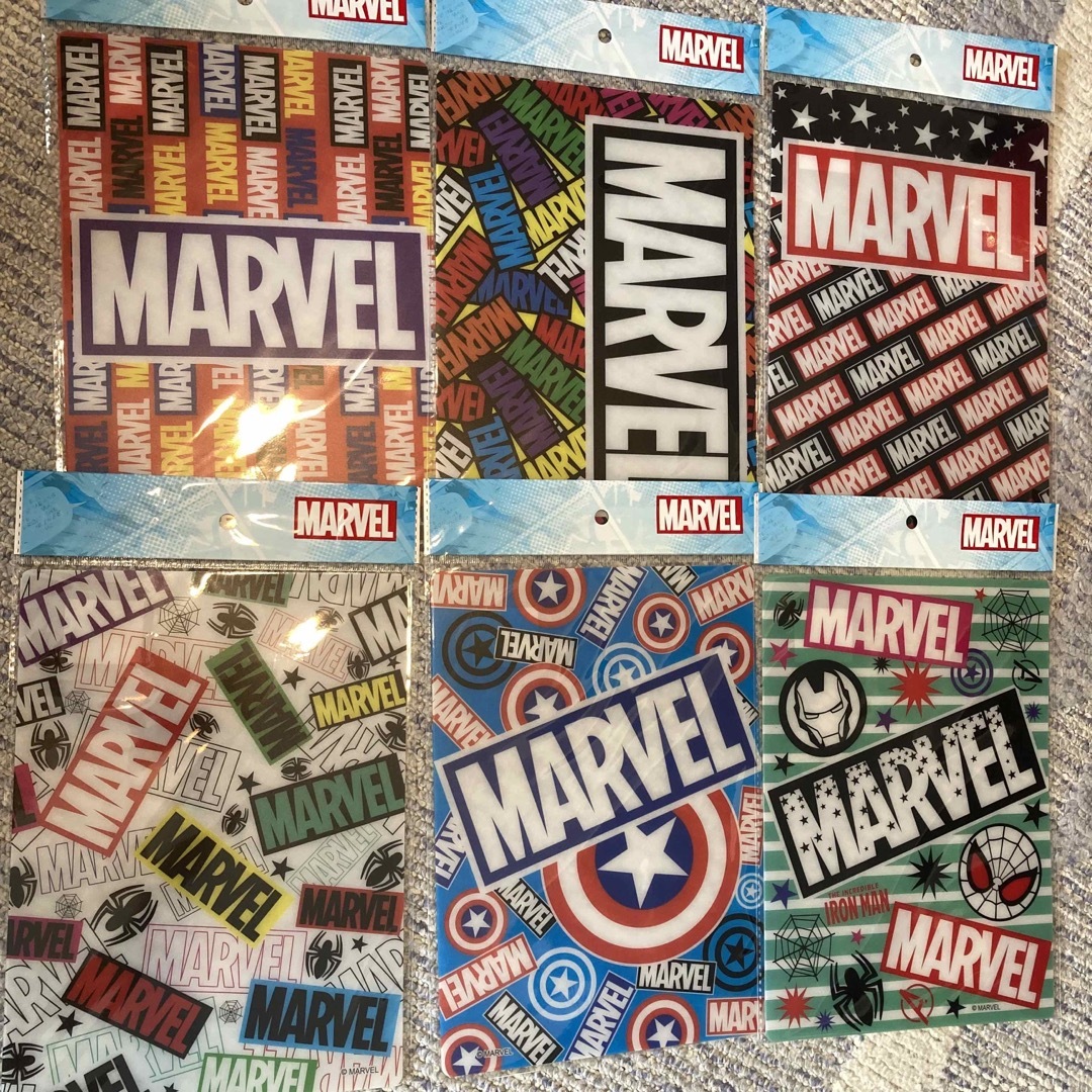 MARVEL(マーベル)のMARVEL　下敷き　6枚　セット インテリア/住まい/日用品の文房具(その他)の商品写真