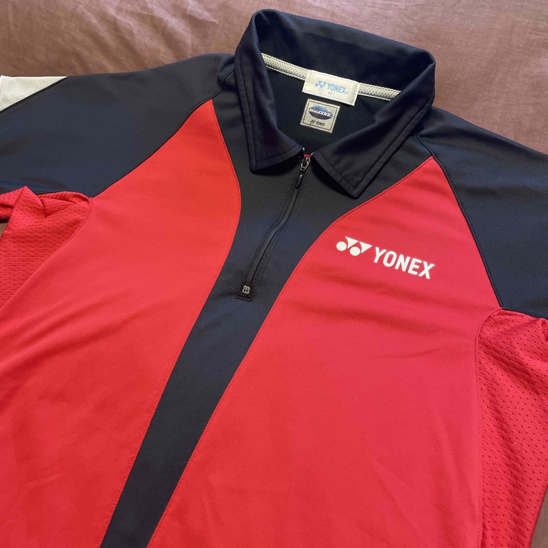 ヨネックス YONEX ハーフジップ ユニフォーム ゲーム シャツ 半袖 M